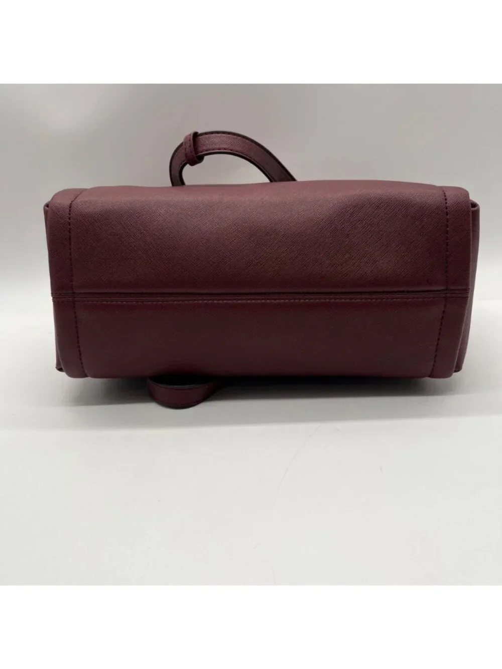 Vera New York Burgundy Saffiano Faux Leather Tote Bag